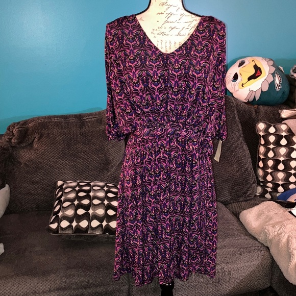 NWT Coldwater Creek Fleur de Lis Dress, size 8P - Picture 1 of 8